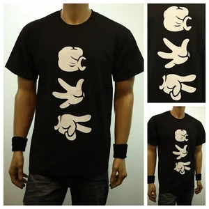 Lustiges Grafik T-Shirt ROCK PAPER SCISSORSS bedruckt Mode Geschenk Humor SCHWARZ T-Shirt - Bild 1 von 4