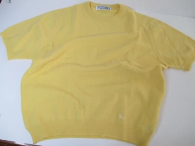 Suéter Burberry Mujer Lana Amarilla Manga Corta Talla 44" Hecho en Escocia Foto 1 de 4