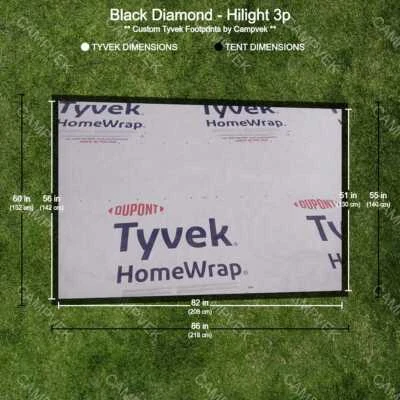 CAMPVEK - TYVEK Tyvek Footprint for the Black Diamond Hilight 3p Tent