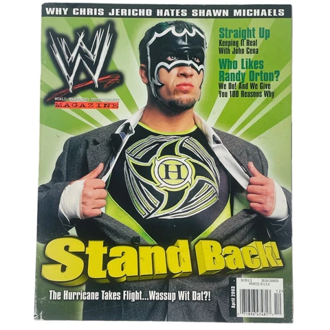 WWE Magazine April 2003 Randy Orton Hurricane Helms Poster Intact Shawn Michaels Cover