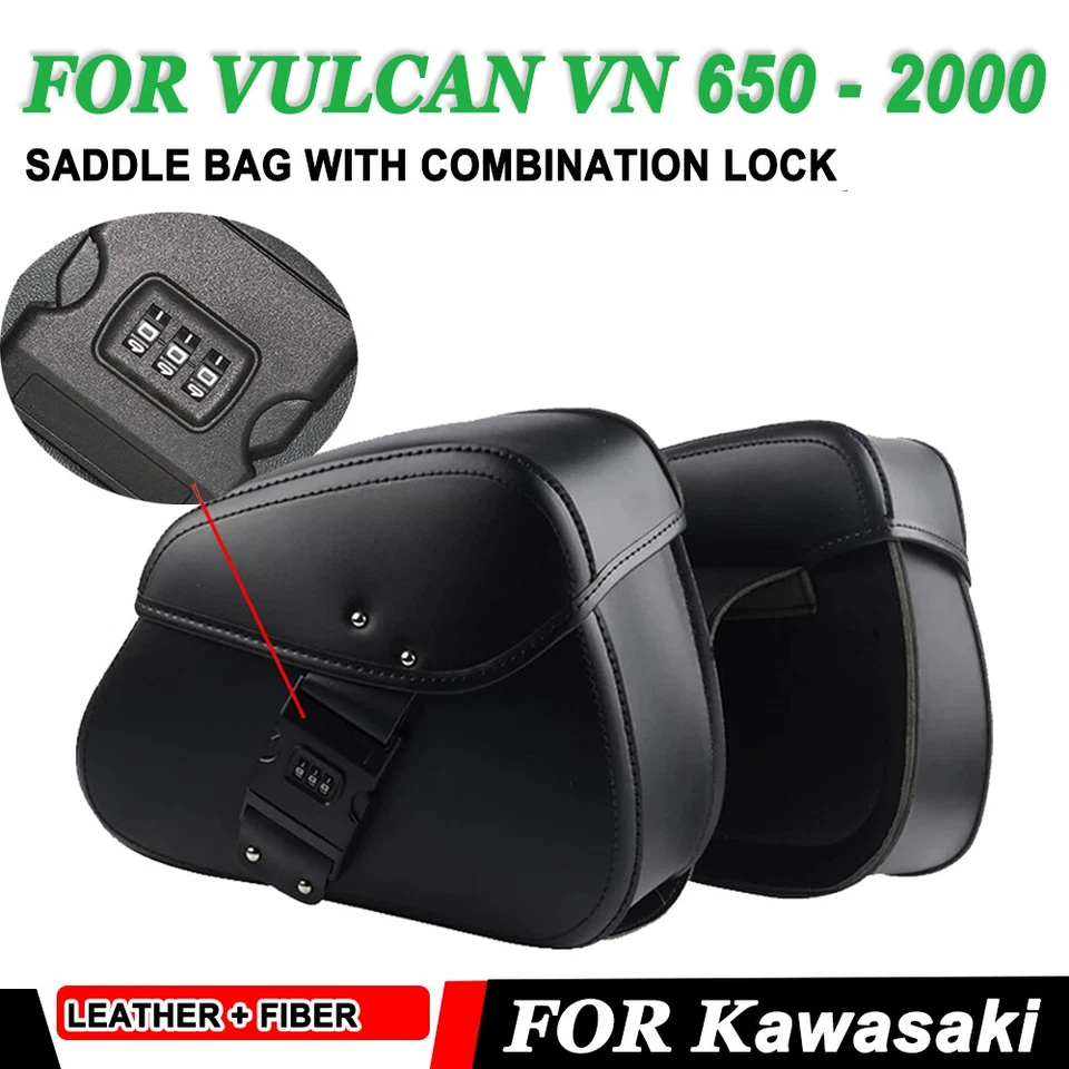 Saddle Bag Luggage Side Bag Tool Storage Bags For Kawasaki Vulcan VN 650 - 2000 Foto 1 de 4