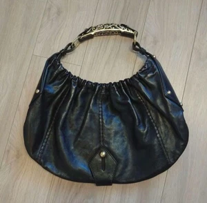Borsa Yves Saint Laurent Rive Gauche Mombasa monospalla in pelle nera GIAPPONE - Foto 1 di 7
