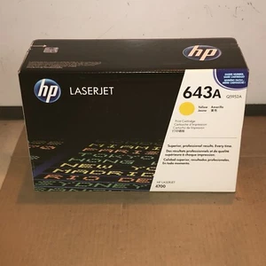 NEW HP LaserJet  Q5952A Yellow Toner Cartridge 643A SEALED BOX - Picture 1 of 2