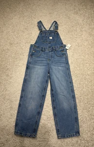 Old Navy Toddler Size 5T Unisex Dark Wash Denim Painter Jean Overalls NWT - Picture 1 of 8