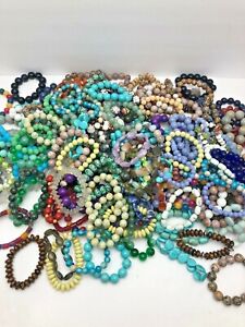 Handmade Natural Gemstone Beaded Stretch Bracelets ~ Various Colors Sizes Shapes