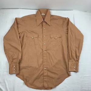 Camisa a presión occidental vintage grande naranja vaquero campo años 80 - Imagen 1 de 9