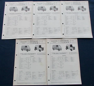 5x Glas Goggo TRANSPORTER Prospekt Brochure VDA Typenblätter 1960-63 122 - Bild 1 von 2