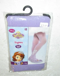 Child Small (4-6) Disney Sofia the First Tights ONE PAIR 33 - 55 lbs., 33" - 44" - Picture 1 of 6