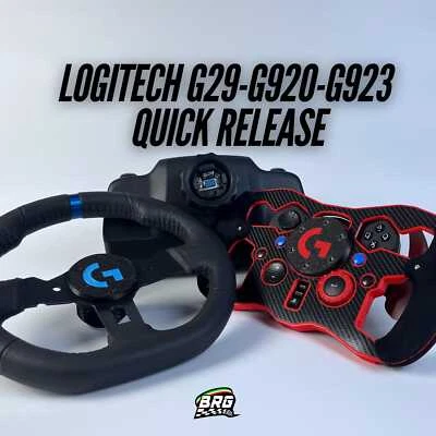 Logitech G29-G920-G923-G27 Carbon Fiber Wheel Quick Release and Swap Kit - Immagine 1 di 4