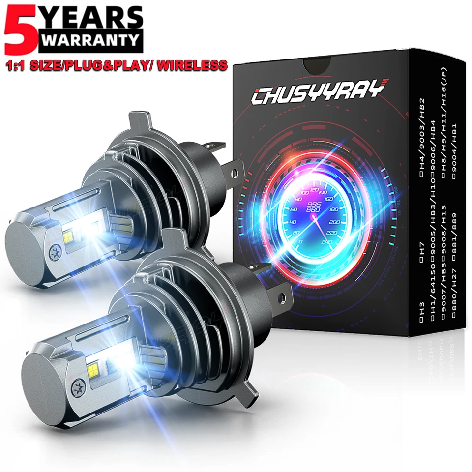 For Suzuki TL1000R 1998-2003 GSXS750 2015-2016 H4 HS1 LED Headlight Bulbs Bright - Image 1 of 4