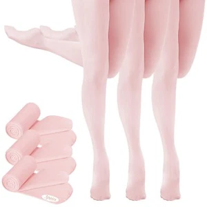 3 Pairs Girls Ballet Tights Toddler Dance Socks Students School Ultra Soft Fo... - Picture 1 of 7