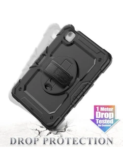 iPad Air 4/5th Gen Full-Body Shockproof Protective Case w/ Rotating Stand Strap - Picture 1 of 6