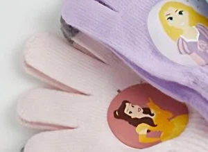 🔥Disney Princess at George Winter Gloves 3 Pack Mittens Girls Ages 3-12 years  - Picture 1 of 16