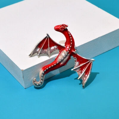 Broche en forma de dragón de dibujos animados para hombre traje abrigo accesorio alfiler joyería regalo Foto 1 de 3