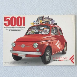 Fiat 500 Italian Advertising Postcard with Postage Stamp Post Card - Picture 1 of 6