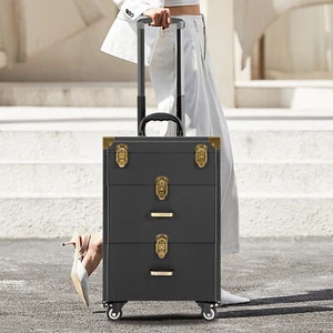 Professional Rolling Makeup Train Case Cosmetic Trolley Makeup Storage Organizer - Picture 1 of 24
