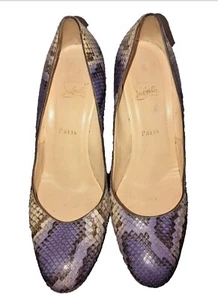 Christian Louboutin Indigo/Colored Python Fifi Snakeskin Pumps Size 40 - Picture 1 of 10