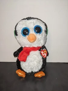 Ty Beanie Boos NORTH the Penguin Medium Buddy 10" MWMT Como Nuevo ¡ETIQUETAS! - Imagen 1 de 4