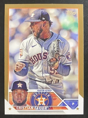 Cristian Javier 2023 Topps Baseball GOLD /2023 Houston Astros #55 - Image 1 of 2
