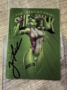 SHE-HULK - Carta collezionabile in metallo edizione limitata firmata Jamie Tyndall - Foto 1 di 3