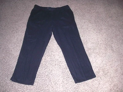 RALPH LAUREN Black pure Linen Pleated cuffed style PANTS 40x30 (actual 38x30) - Image 1 of 4