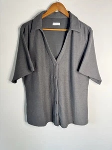 Fayt The Label Womens Arden Shirt Grey Sz 14-16 NWOT - Picture 1 of 10