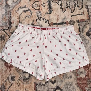Hollister - Sleep Shorts - Elastic - Pockets - Flannel - Women's Small Lobsters - Picture 1 of 14