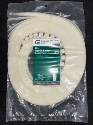 NEW COMMERCIAL ELECTRIC 48 in. Natural Heavy Duty Cable Tie (total 15 Pack) - Изображение 1 из 3