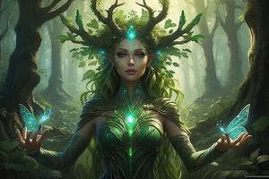 Pulsera de Bruja Hermosa Diosa Bosque Deidad Espíritu Protector de la Naturaleza - Imagen 1 de 4