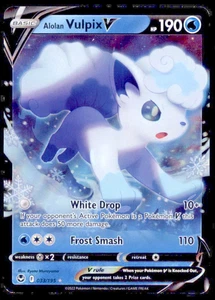 Pokemon Alolan Vulpix V - 033/195 / Ultra Rare - Silberner Sturm (SWSH12) - Bild 1 von 2