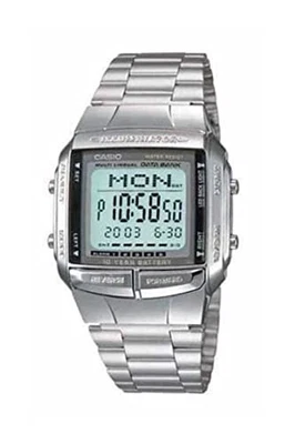 Casio Data Bank Uhr Overseas Modell DB-360-1ADF Silber - Bild 1 von 3
