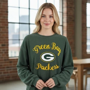 Green Bay Packers NFL Sweatshirt Womens Size 2xl Green G-III 4Her by Carl Banks - Picture 1 of 11