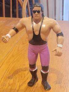 BRET THE HITMAN HART WWF WRESTLING SUPERSTARS VINTAGE 1987 LJN 8" FIGURE - Picture 1 of 7