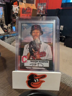 2021 Topps Chrome Platinum Anniversary - Refractor #8 Triston McKenzie (RC) - Image 1 of 2