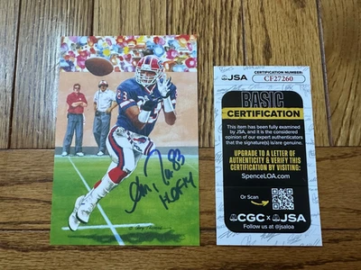 Andre Reed NFL Goal Line Art Card- GLAC- Signed HOF Buffalo Bills JSA - Image 1 of 2