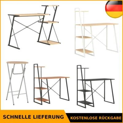Schreibtisch Computertisch Bürotisch mit Regaleinheit Arbeitstisch Regal 2Modell - Bild 1 von 2
