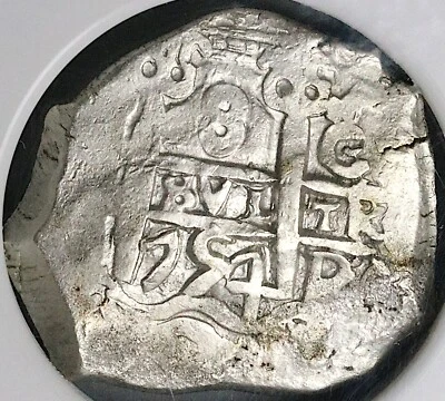 1754 NGC AU Bolivia 8 Reales Cob Spain Ferdinand VI Pirate Coin (24073001D) - Image 1 of 4
