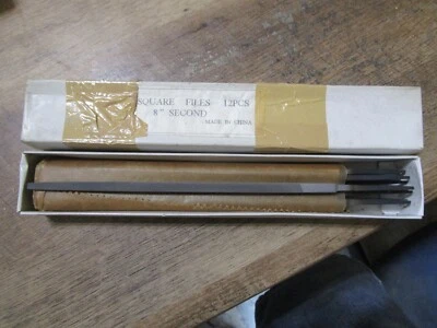 12 NOS 8" Square 2nd Cut Metal Files Good Quality Import Great Price - Image 1 of 4