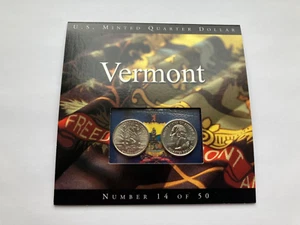 State Quarters Münzen von Amerika US geprägt Vierteldollar #14 Vermont 2001 - Bild 1 von 6