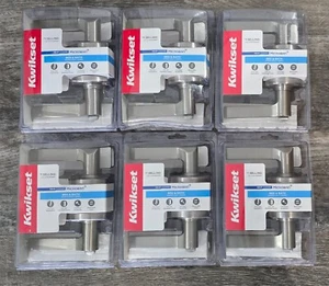 LOTE de 6 NUEVO Kwikset Hollis Redondo Rosa Privacidad Puerta Palanca Níquel Satinado Cama/Baño - Imagen 1 de 3