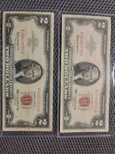 Lot Of (2) 1963 $2 Red Seal Notes *Seller Bonus*