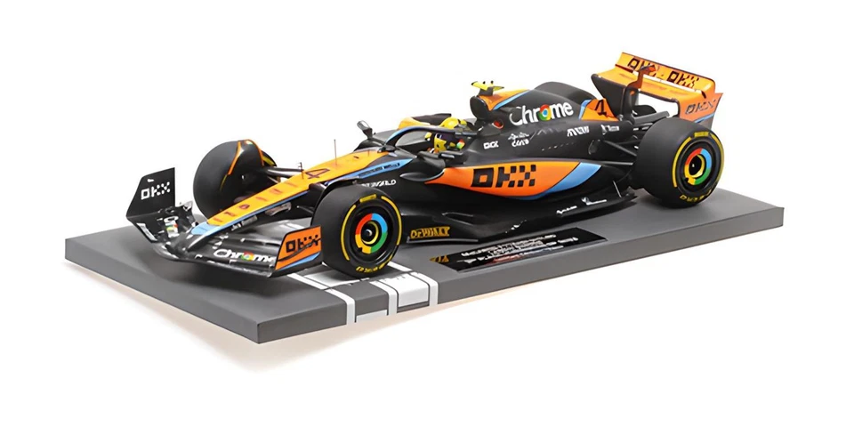 Modellino F1 Minichamps 1/18 McLaren MCL60 Lando Norris #4 2nd Hungarian GP 2...
