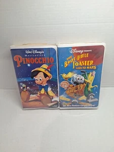 Disney VHS Movies The Brave Little Toaster(1987), Pinocchio(1993) - Picture 1 of 6