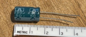 220uF 50V (10x) Elektrolytkondensatoren 25V 220uF 17x10 mm (b) VERSAND AM SELBEN TAG - Bild 1 von 1