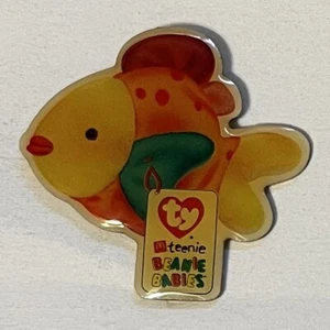 Lips The Fish ~ McDonald's Ty Teenie Beanie Babies Crew Pin ~ 2000 Vintage - Picture 1 of 3