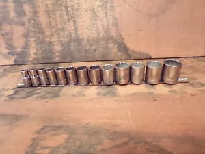 Craftsman 13pc 1/2" Drive 12pt SAE Socket Set USA G & G1 series 1/2-1 1/4 - Picture 1 of 5