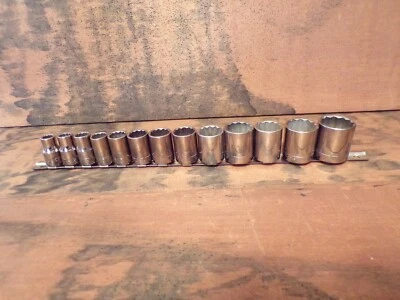 Craftsman 13pc 1/2" Drive 12pt SAE Socket Set USA G & G1 series 1/2-1 1/4 - Image 1 of 4