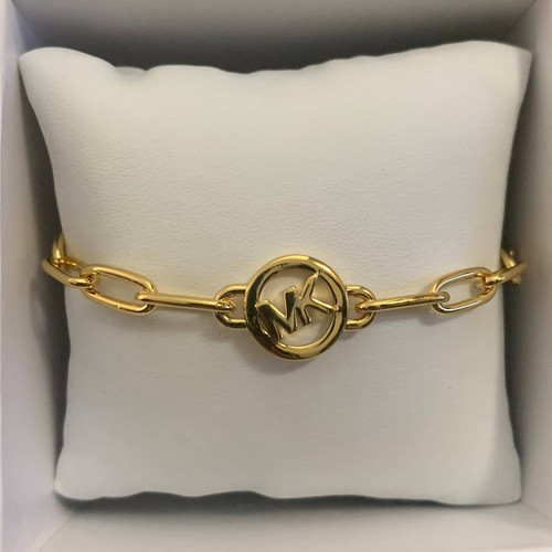 Nuovo con scatola Bracciale Michael Kors maglia catena tono oro scorrevole