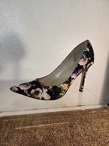 Vintage 80s GUESS Floral Print Stiletto Pump 8m - Picture 1 of 8