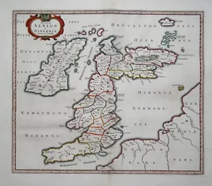 BRITISH ISLES, Insulae Albion et Hibernia, BLAEU Original antique map c1645 - Picture 1 of 5